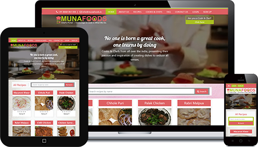Monafoods Responsive Layout